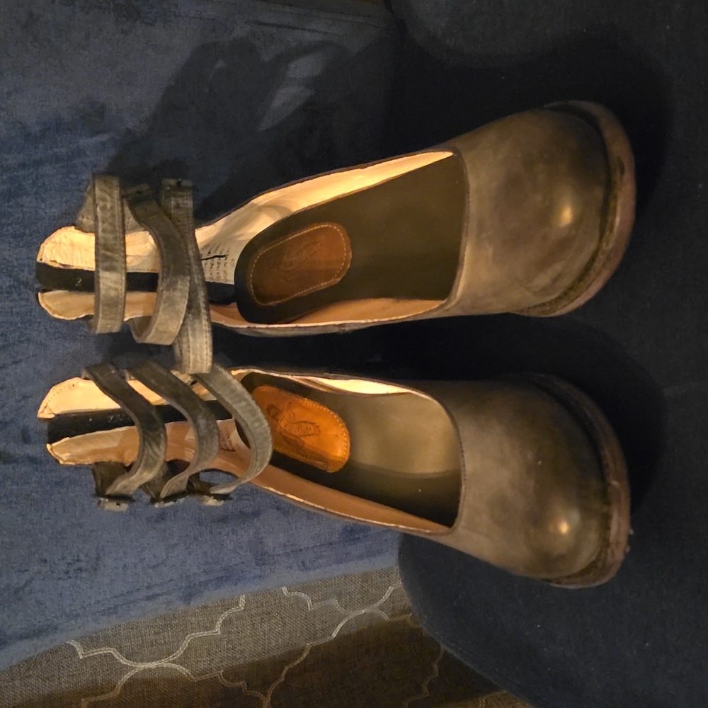FREEBIRD Randi Weathered Dark Gray Black Heeled Leather Shoes - Size 10 New FIRM - Picture 4 of 16